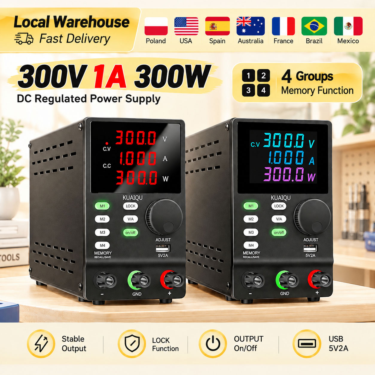 Switching Dc Power Supply 300V 1A - KUAIQU 300V 1A 300W DC Power